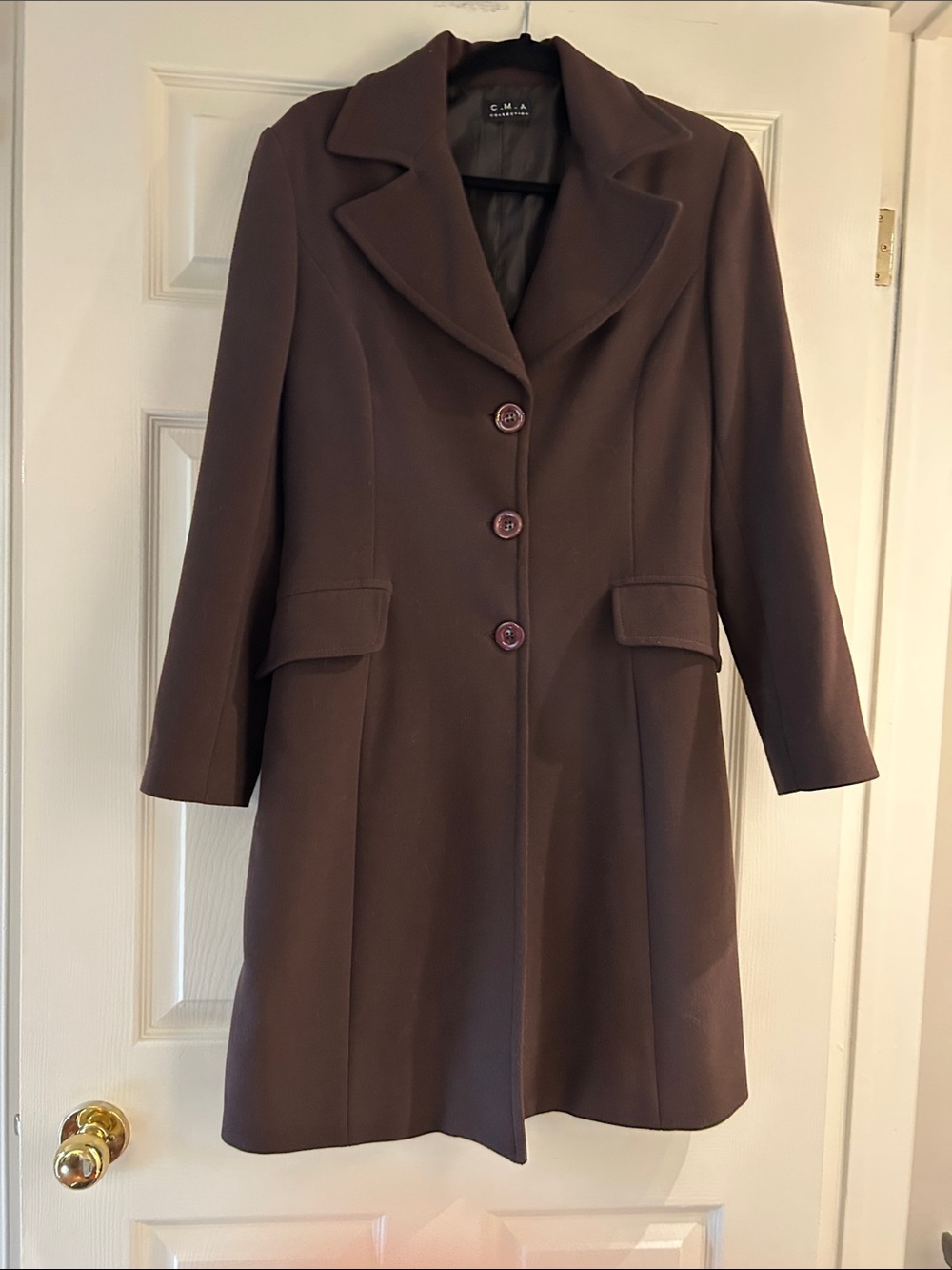 Women's Brown Single-Breasted Coat